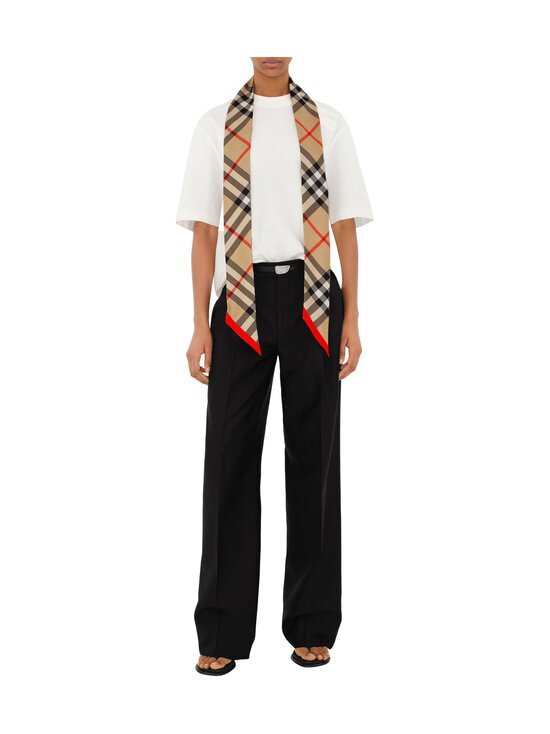 Burberry - Skinny Check -silkkihuivi 180 x 8 cm - A2021 SAND | Stockmann - photo 4