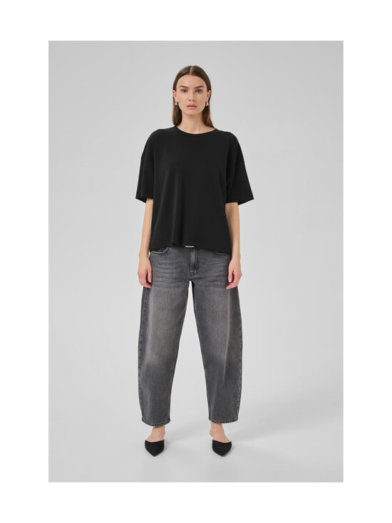 MY ESSENTIAL WARDROBE - HelleMW Embroidery Boxy T-krekls - 100 BLACK | Stockmann - photo 4