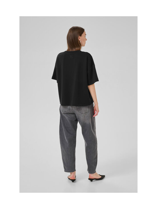 MY ESSENTIAL WARDROBE - HelleMW Embroidery Boxy T-krekls - 100 BLACK | Stockmann - photo 5