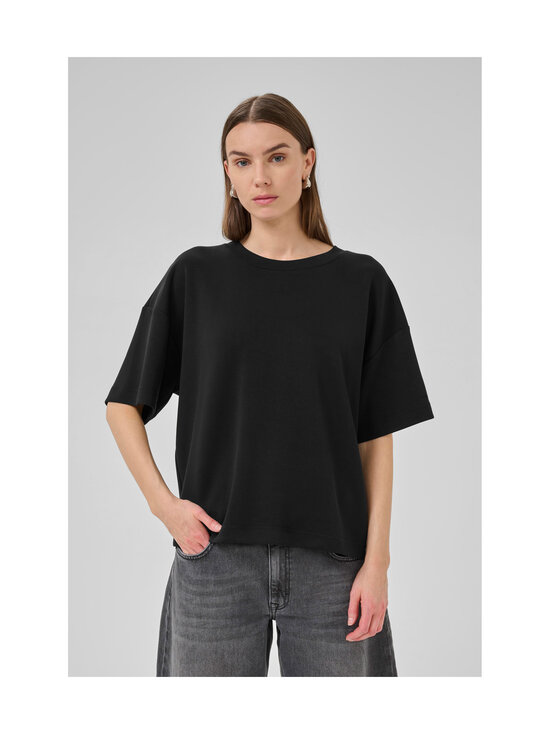 MY ESSENTIAL WARDROBE - HelleMW Embroidery Boxy T-krekls - 100 BLACK | Stockmann - photo 6