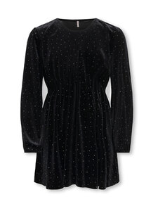KIDS ONLY - KogVella O-Neck -satiinimekko - BLACK DETAIL:SILVER STUDS | Stockmann