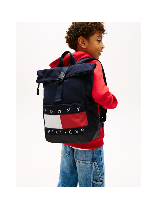 Tommy Hilfiger - Heritage Flag Rolltop -reppu - DW6 SPACE BLUE | Stockmann - photo 6