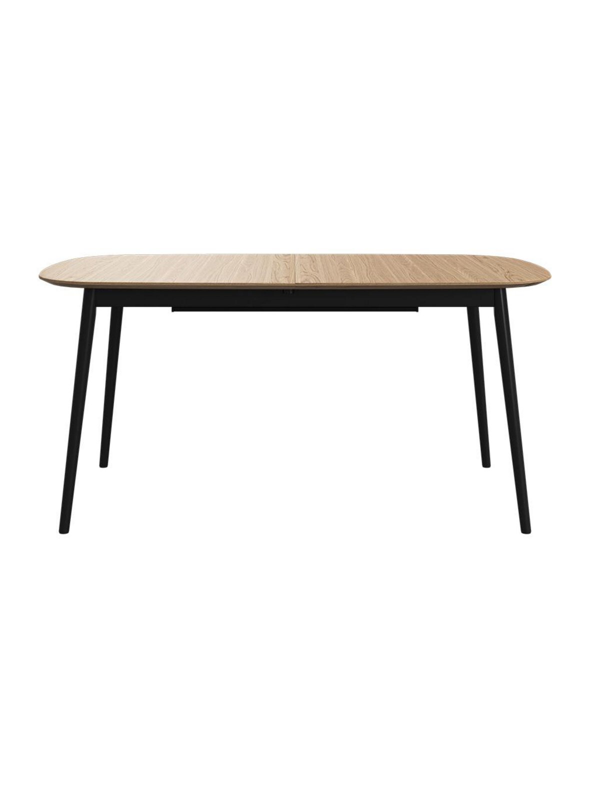 Kingston -jatkettava ruokapöytä tammi/musta 99 x 160/230 cm