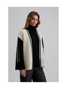 Malina - Kathleen contrast color -palmikkoneule - BLACK STRIPE Malina - Kathleen contrast color -palmikkoneule - BLACK STRIPE | Stockmann