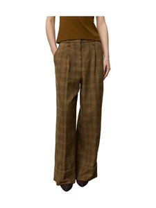 Sofie Schnoor - Rosanasw Wide -housut - 9143 MAPLE BROWN CHECK | Stockmann