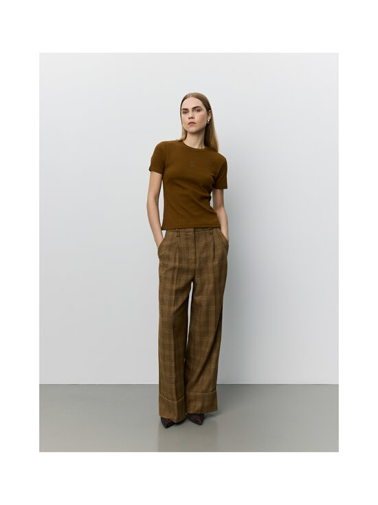 Sofie Schnoor - Rosanasw Wide -housut - 9143 MAPLE BROWN CHECK | Stockmann - photo 3