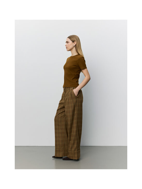 Sofie Schnoor - Rosanasw Wide -housut - 9143 MAPLE BROWN CHECK | Stockmann - photo 4