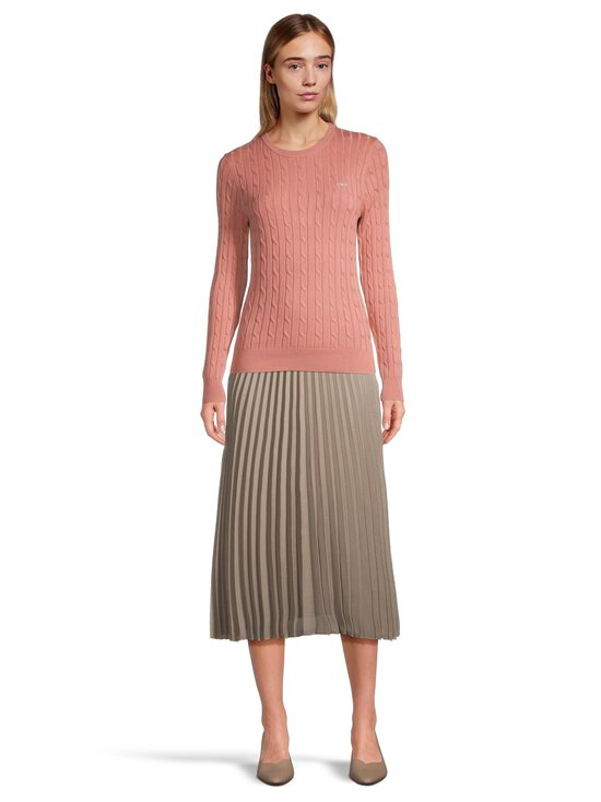 GANT - Stretch Cotton C-neck -palmikkoneule - 654 FADED BRICK | Stockmann - photo 2