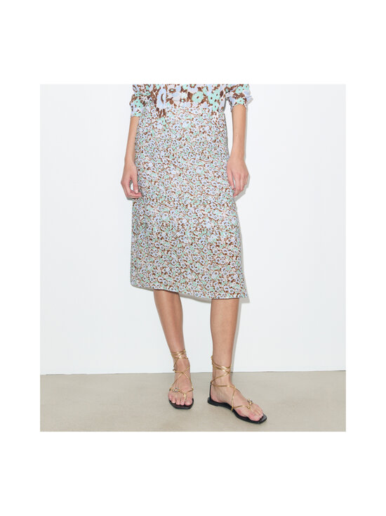 Tory Burch - Laskostettu viskoosihame - 403 BLUE FLORAL | Stockmann - photo 2