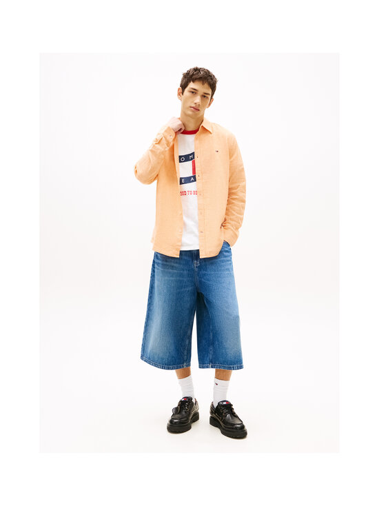 Tommy Jeans - Linen Blend krekls ar apkakli - SD2 LUSH ORANGE | Stockmann - photo 2