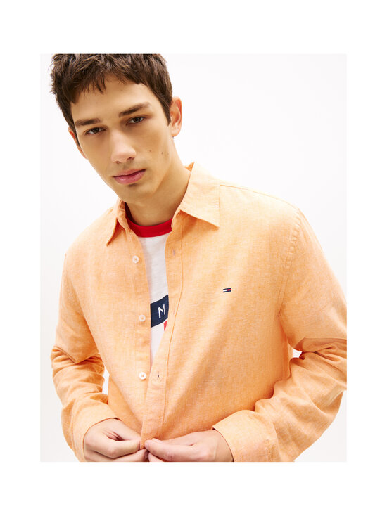 Tommy Jeans - Linen Blend krekls ar apkakli - SD2 LUSH ORANGE | Stockmann - photo 6