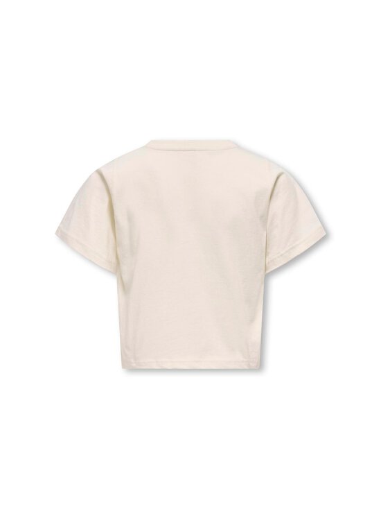 KIDS ONLY - KogLivina Solid t-krekls - CLOUD DANCER DETAIL:HEART HIGH RISK RED | Stockmann - photo 2
