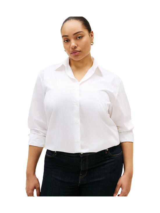 Tommy Hilfiger Curve - Cotton Easy -paita - YCF TH OPTIC WHITE | Stockmann - photo 1