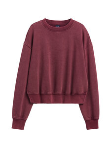GAP - Oversized Crewneck džemperis ar sānu šķēlumiem - BURGUNDY | Stockmann