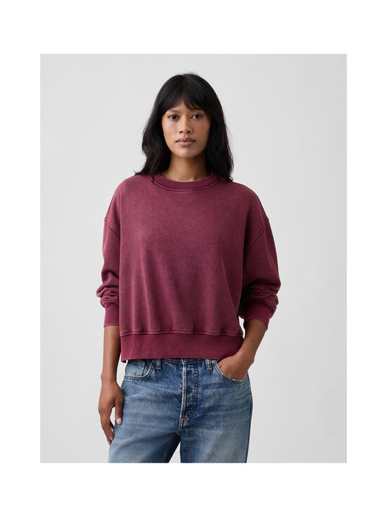 GAP - Oversized Crewneck džemperis ar sānu šķēlumiem - BURGUNDY | Stockmann - photo 2