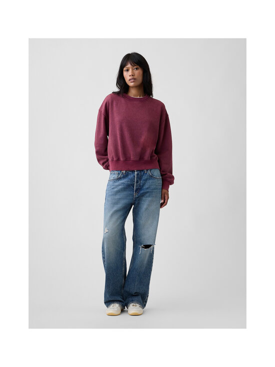 GAP - Oversized Crewneck džemperis ar sānu šķēlumiem - BURGUNDY | Stockmann - photo 3