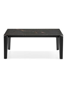 Calligaris - Dogma- jatkettava ruokapöytä musta marmorikeramiikka/musta 100 x 180/240 cm - BLACK | Stockmann