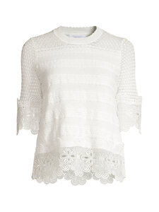 rich & royal - Lace Stitch -neulepaita - 113 PEARL WHITE | Stockmann