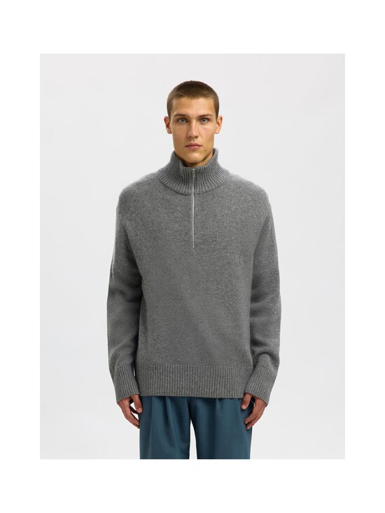 Selected - SlhCalle Relaxed Cashmere Blend -neulepaita - MEDIUM GREY MELANGE | Stockmann - photo 3