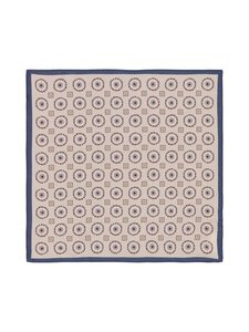 Stockholm Kravatt - Siidist taskurätik Allover Print - 3 NAVY/BEIGE | Stockmann