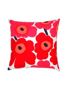 Marimekko - Pieni Unikko -tyynynpäällinen 50 x 50 cm - PUNAINEN/VALKOINEN | Stockmann