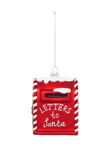 Casa Stockmann - Glass Santa Mailbox -joulukoriste - RED | Stockmann