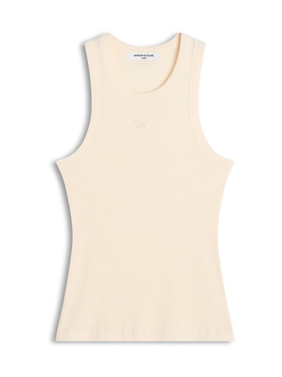 Maison Kitsuné - Baby Fox Ribbed Tank -toppi - 0383 PURE ECRU | Stockmann - photo 1