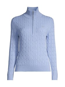 GANT - Stretch Cotton Half-Zip -palmikkoneule - 427 CLEAR SKY | Stockmann