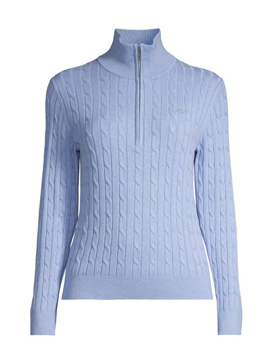 GANT - Stretch Cotton Half-Zip -palmikkoneule - 427 CLEAR SKY | Stockmann - photo 1