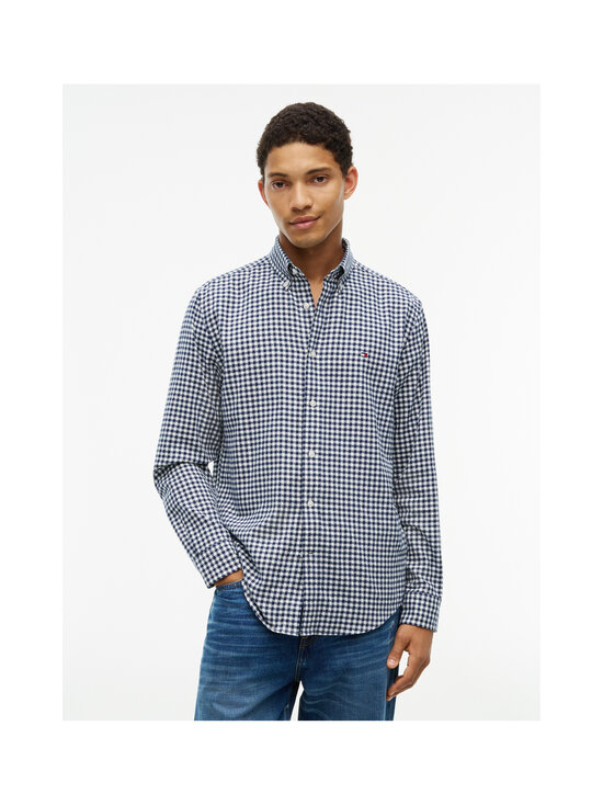 Tommy Hilfiger - Gingham Dobby Regular fit -flanellipaita - 0MS CARBON NAVY / CHECK | Stockmann - photo 3