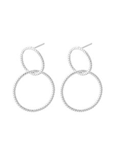 Pernille Corydon - Double Twisted -hopeiset korvarenkaat - SILVER | Stockmann