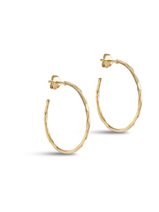 ENAMEL Copenhagen - Kullatud kõrvarõngad Organic Arena Hoops Medium - 925S/GP/M | Stockmann - photo 1