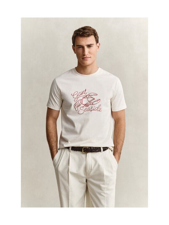 GANT - Embroidered T-krekls - 130 CREAM | Stockmann - photo 2