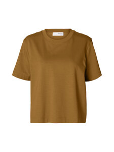 Selected - SlfEssential Boxy T-krekls - GOLDEN BROWN | Stockmann