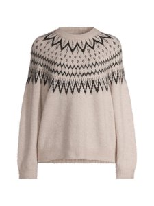 NOOM - Neville Fair Isle -neulepusero - LT.BEIGE MEL/BLACK | Stockmann