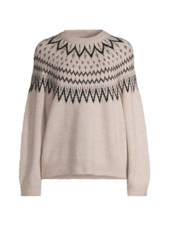 NOOM - Neville Fair Isle -neulepusero - LT.BEIGE MEL/BLACK | Stockmann - photo 1