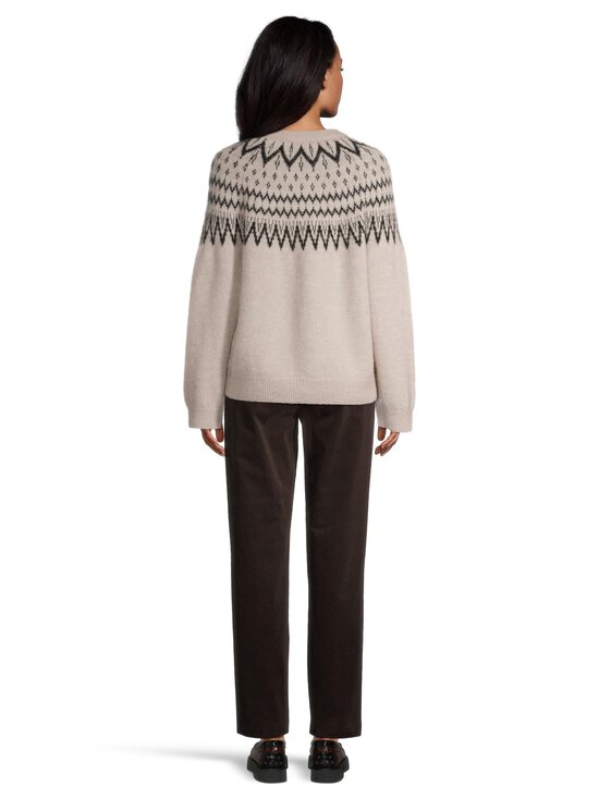 NOOM - Neville Fair Isle -neulepusero - LT.BEIGE MEL/BLACK | Stockmann - photo 3