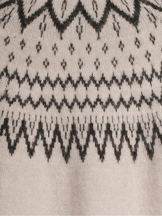 NOOM - Neville Fair Isle -neulepusero - LT.BEIGE MEL/BLACK | Stockmann - photo 4