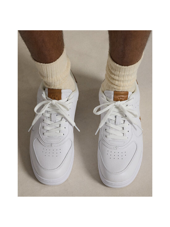 Polo Ralph Lauren - Masters Court Low Top Lace brīvā laika apavi - WHITE/TAN MULTI PP | Stockmann - photo 6