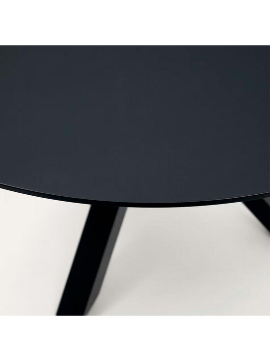 Kave Home - Argo-ruokapöytä musta lasi / musta ⌀ 150 cm - BLACK | Stockmann - photo 5