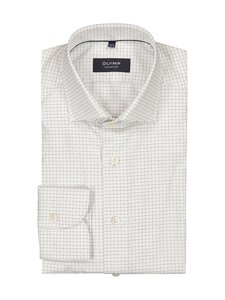 Olymp - Signature tailored fit rūtains krekls ar apkakli - 00 WHITE | Stockmann