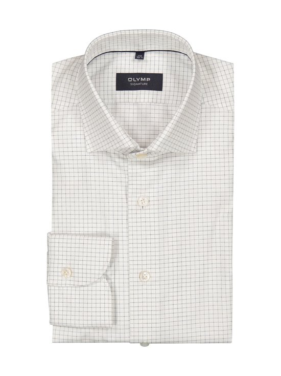 Olymp - Signature tailored fit rūtains krekls ar apkakli - 00 WHITE | Stockmann - photo 1
