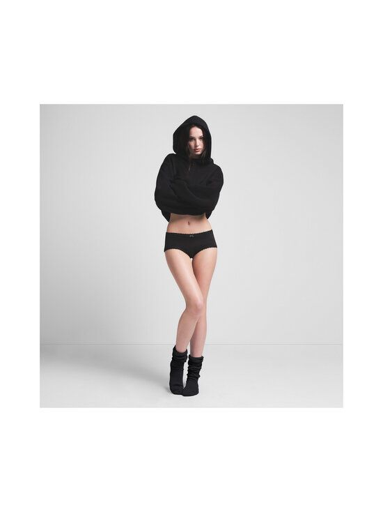 SKIMS - Lightweight Cotton -pitsikoristeiset shortsialushousut - SOOT TONAL | Stockmann - photo 3