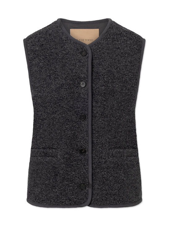 Rue de Tokyo - Vest Cas Teddy - DARK COAL | Stockmann - photo 1