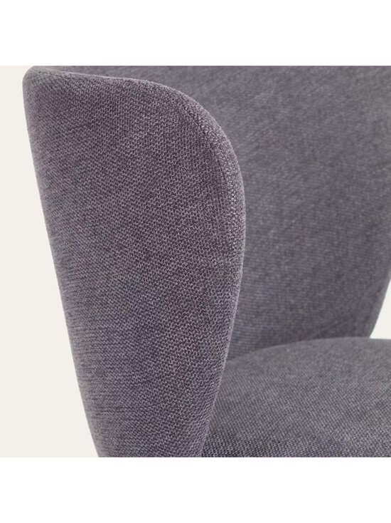 Kave Home - Ciselia-baarijakkara tummanharmaa chenille-kangas / musta metalli K 75 cm - BEIGE | Stockmann - photo 3