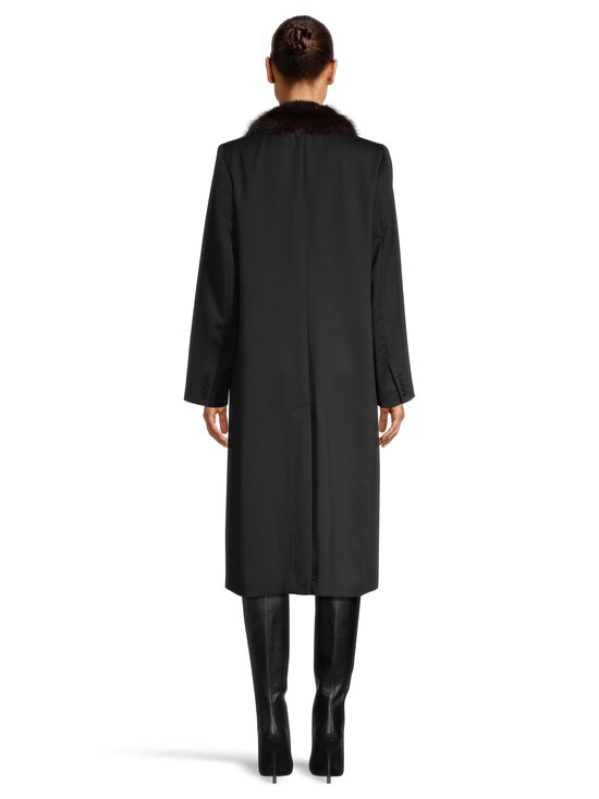 Lauren Ralph Lauren - Vilnas mētelis ar mākslīgās kažokādas apkakli - 001 BLACK | Stockmann - photo 4
