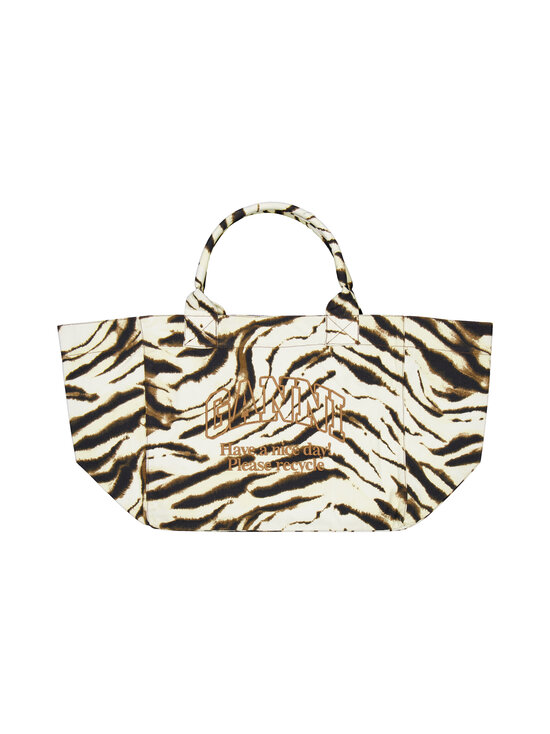 Ganni - XXL Zebra -shopperi - EGRET | Stockmann - photo 1