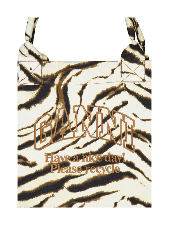 Ganni - XXL Zebra -shopperi - EGRET | Stockmann - photo 3