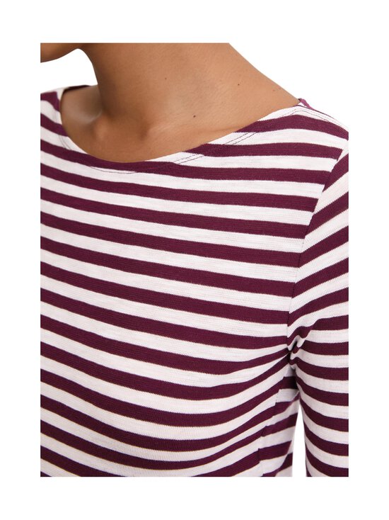 Marc O'Polo - Raidallinen trikoopaita - K63 MULTI/ AUBERGINE RED | Stockmann - photo 4