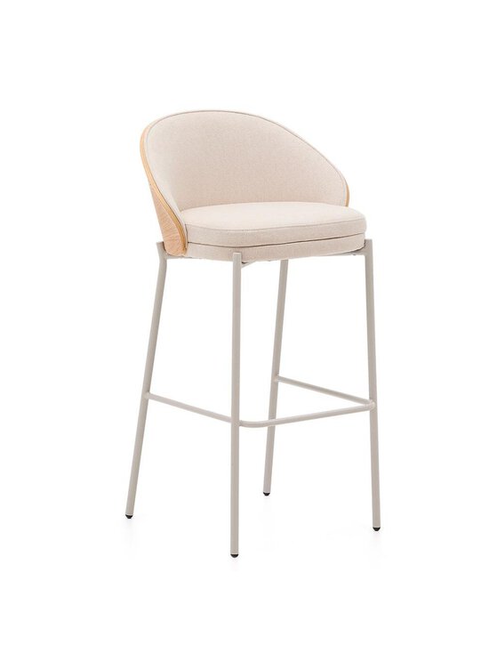 Kave Home - Eamy-baarituoli chenille-kangas / saarni K 75 cm - BEIGE | Stockmann - photo 1